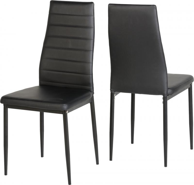 Abbey Black Faux leather Dining Chair
